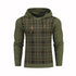 Pullover Plaid Image Multi-Color Lines Men Hoodies